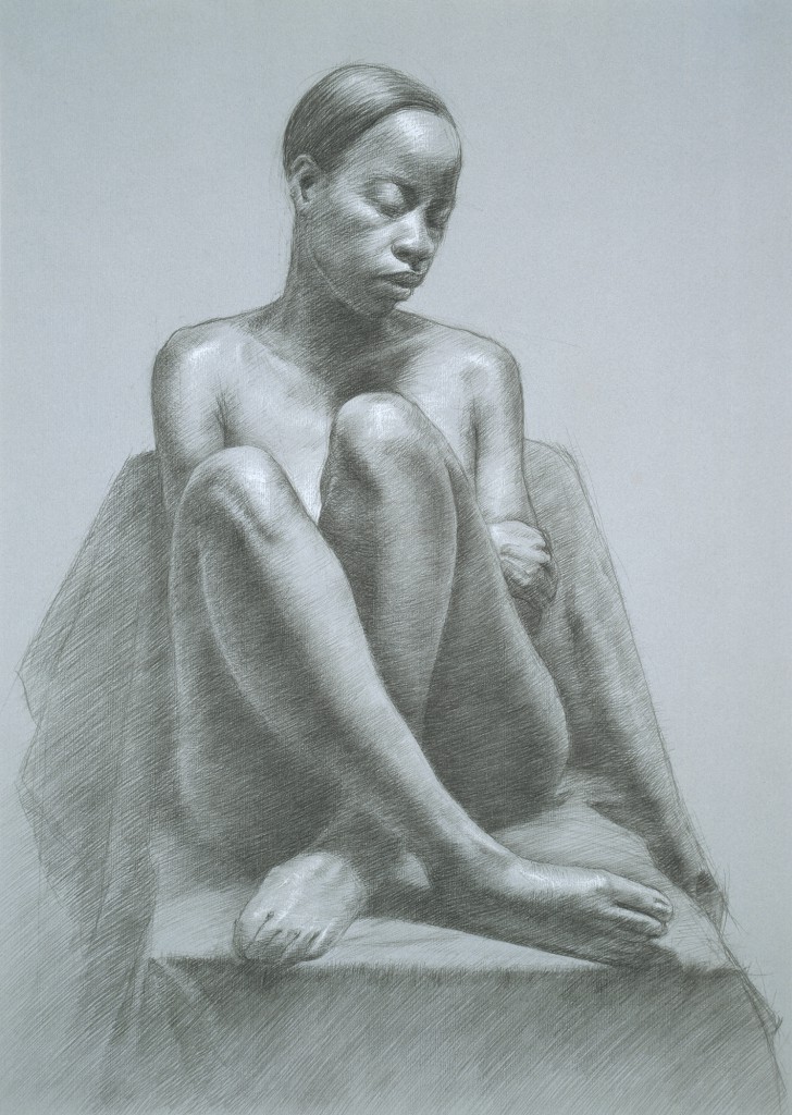 Connie VIII | 16.5 x 11.75 inches | graphite and white chalk on paper